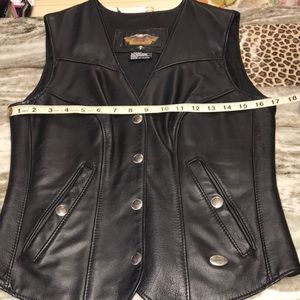 Black Leather, woman’s small, Harley Davidson vest